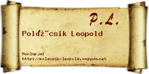 Polácsik Leopold névjegykártya